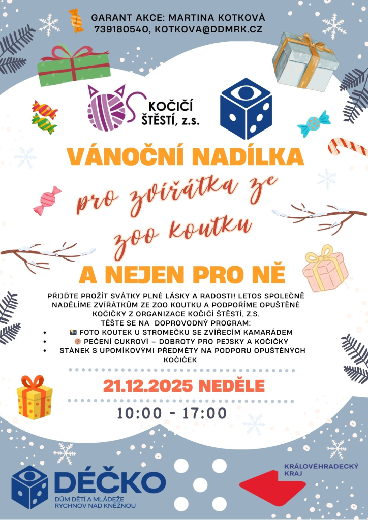 VÁNOČNÍ NADÍLKA PRO ZVÍŘÁTKA ZE ZOO KOUTKU (A NEJEN PRO NĚ)