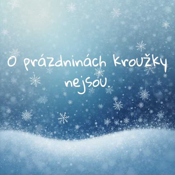 O vánočních prázdninách mají kroužky pauzu!!