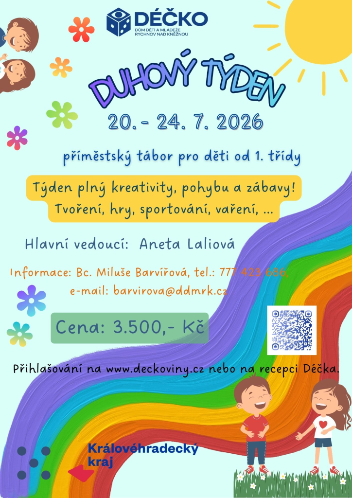 DUHOVÝ TÝDEN - příměstský tábor plný barev