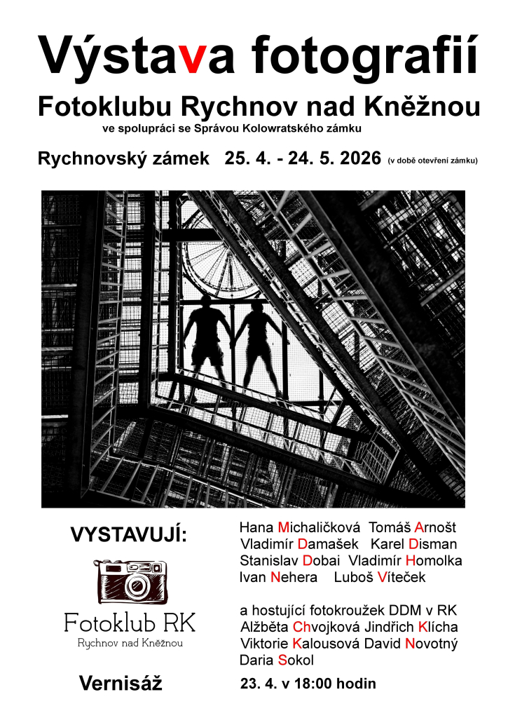 Výstava fotografií Fotoklubu Rychnov nad Kněžnou a dětí z fotokroužku Déčka