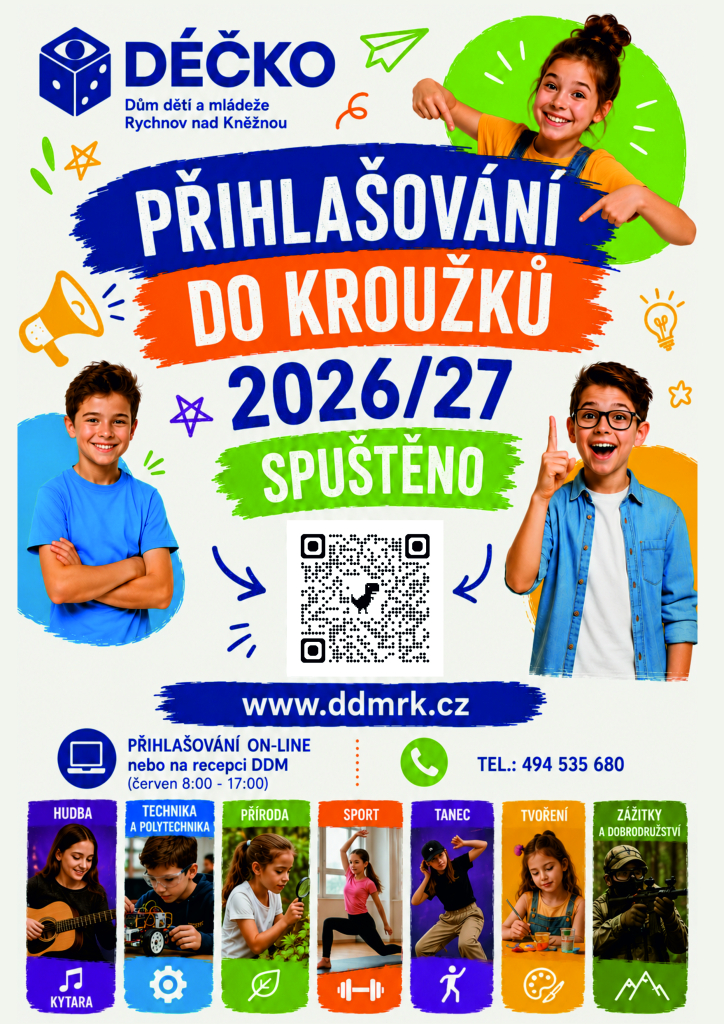 PŘIHLAŠOVÁNÍ NA KROUŽKY UŽ JE V PLNÉM PROUDU !