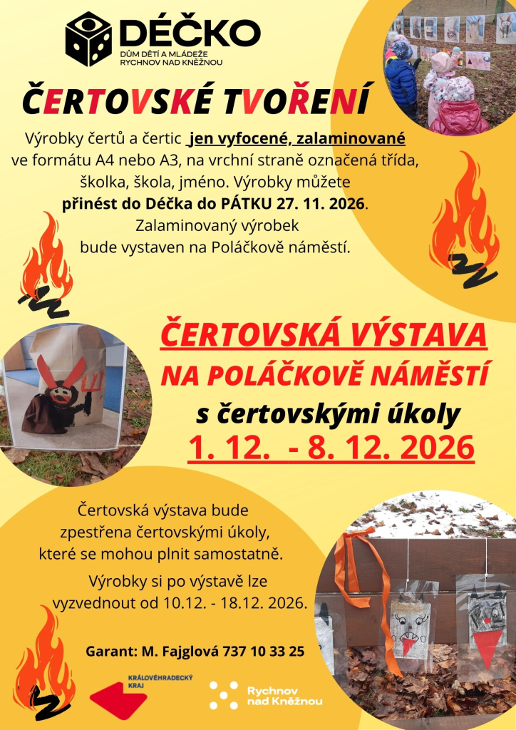 ČERTOVSKÁ VÝSTAVA NA POLÁČKOVĚ NÁMĚSTÍ S ČERTOVSKÝMI ÚKOLY