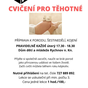 Cvičení pro těhotné - opět otevřeno 