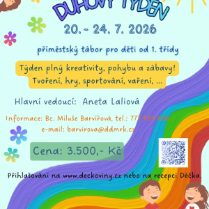 DUHOVÝ TÝDEN - příměstský tábor plný barev