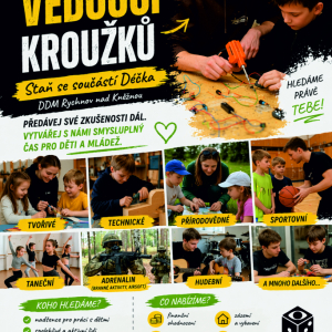 Hledáme externí vedoucí zájmových kroužků. STAŇ SE SOUČÁSTÍ DÉČKA !