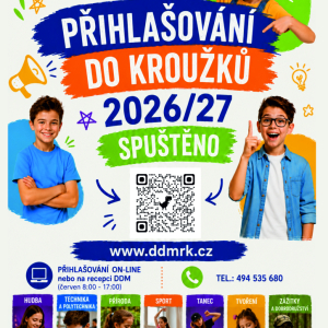 PŘIHLAŠOVÁNÍ NA KROUŽKY UŽ JE V PLNÉM PROUDU !